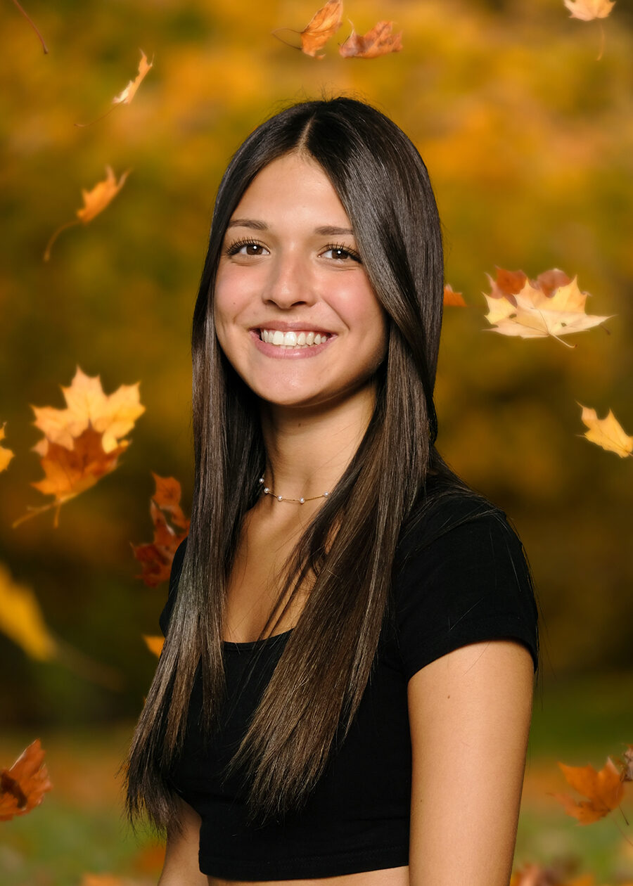 High School Photo on a seasonal Background