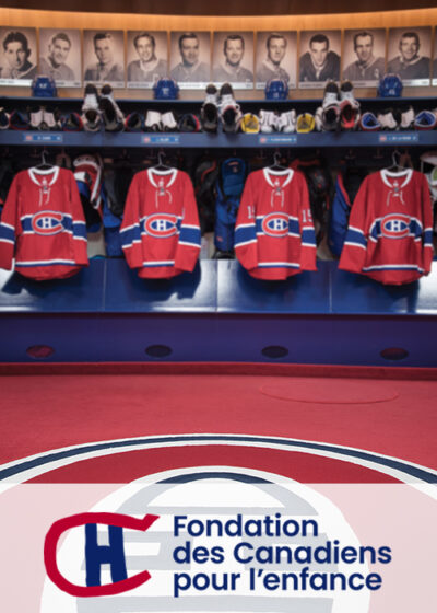 Montreal Canadiens Children's Foundation Background of the Montreal Candiens locker room