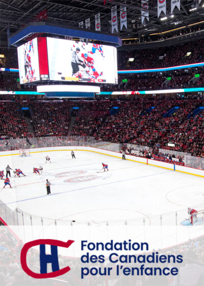 Montreal Canadiens Children's Foundation Background of the Bell Center during a hockey game